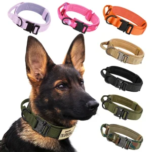 Dog Training Collar Adjustable Tactical Dog Collar And Leash